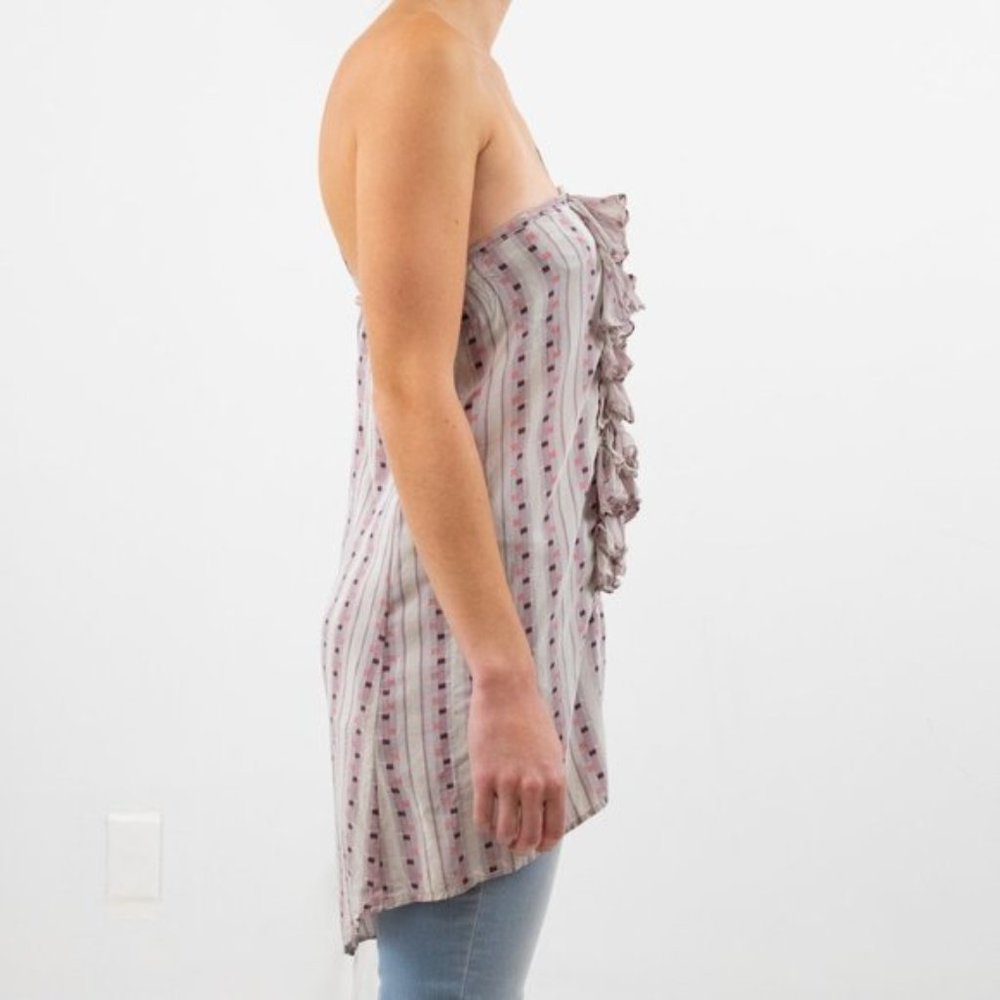Anthropologie S Silk Striped Party Top Purple Geren Ford - Picture 7 of 7
